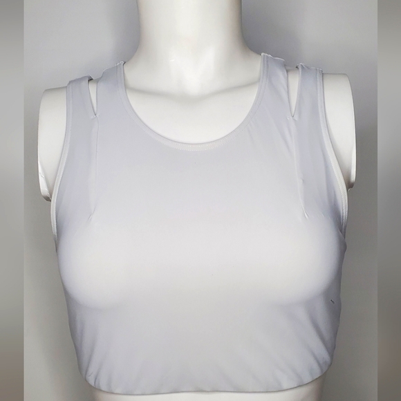 Lululemon Size 8 B/C -Sports Bra in Ocean Air Color (Light Gray) - Picture 2 of 12